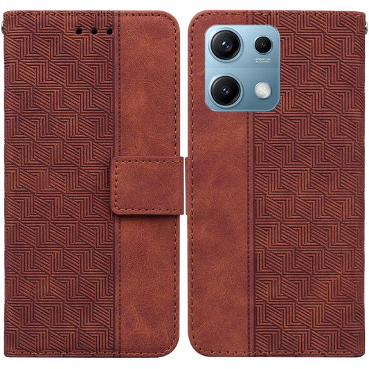 Geometric Embossed Leather Phone Case