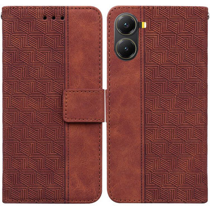 Geometric Embossed Leather Phone Case