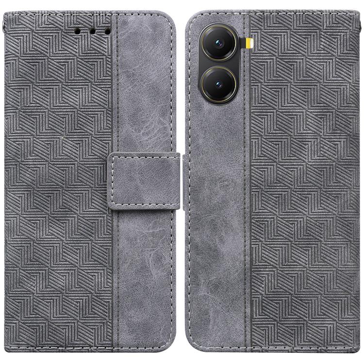 Geometric Embossed Leather Phone Case