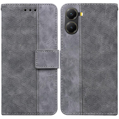 Geometric Embossed Leather Phone Case