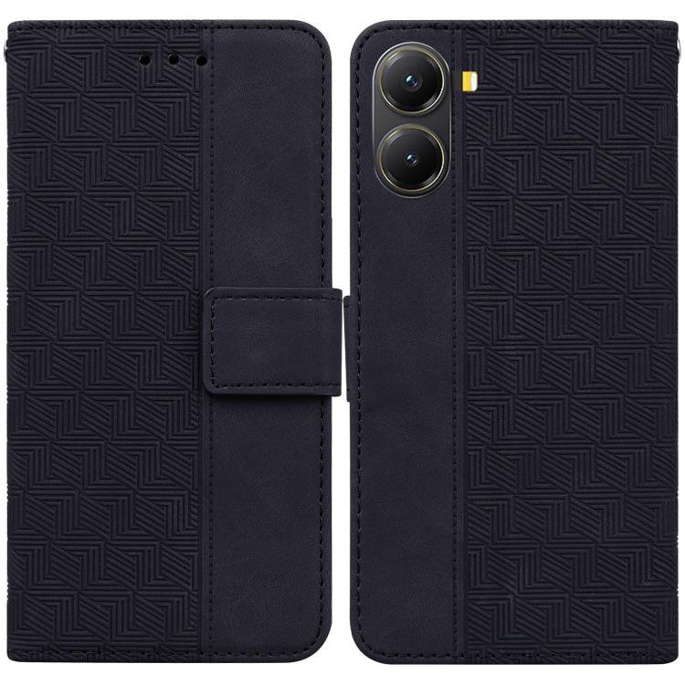 Geometric Embossed Leather Phone Case