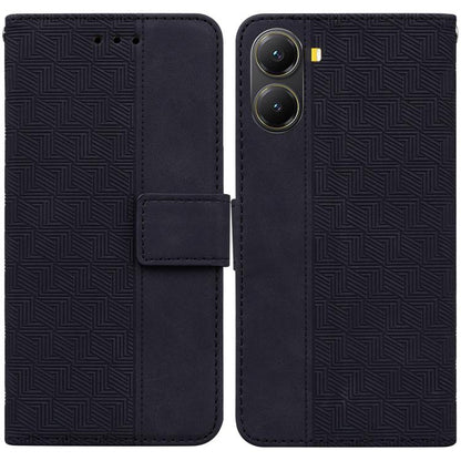 Geometric Embossed Leather Phone Case