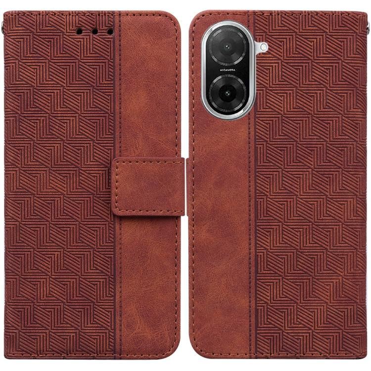 Geometric Embossed Leather Phone Case