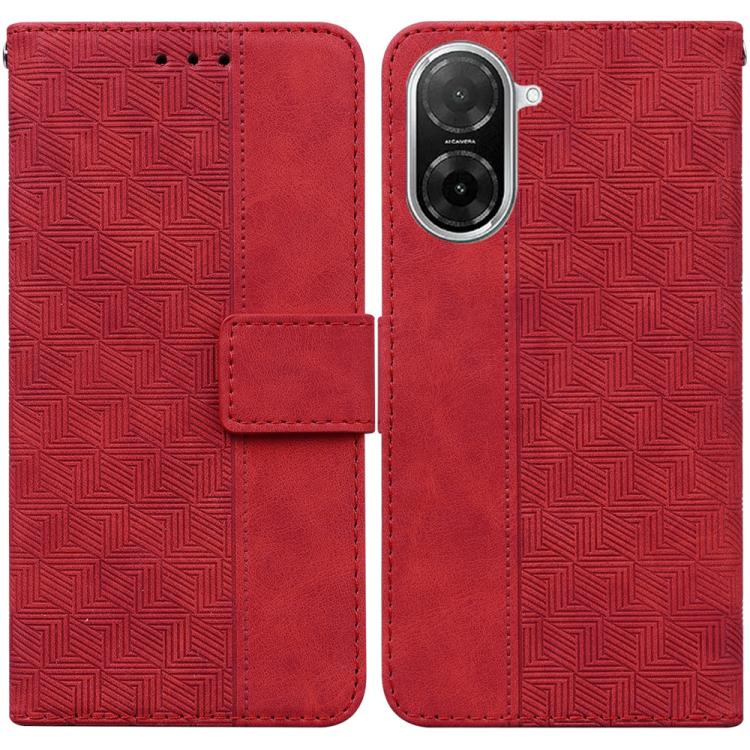 Geometric Embossed Leather Phone Case