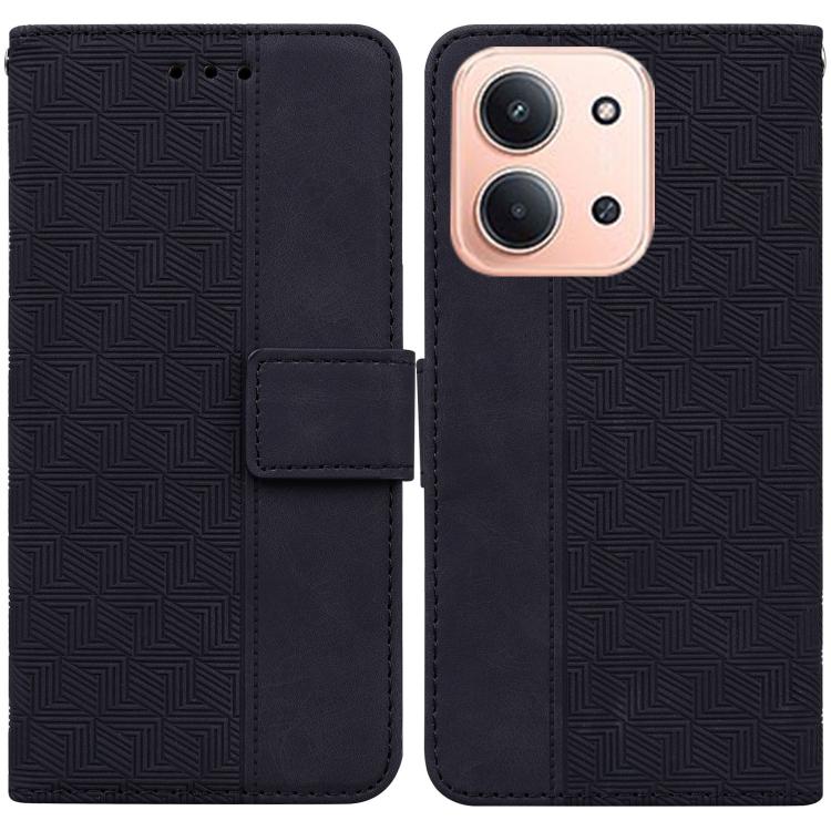 Geometric Embossed Leather Phone Case, For Redmi Note 15 4G / 5G Global 164mm / Poco M8 5G, For Redmi Note 15 Pro 4G Global 163.2mm, For Redmi Note 15 Pro 5G Global 163.6mm, For Redmi 15C 5G / 4G EU 173mm / Poco C85 5G