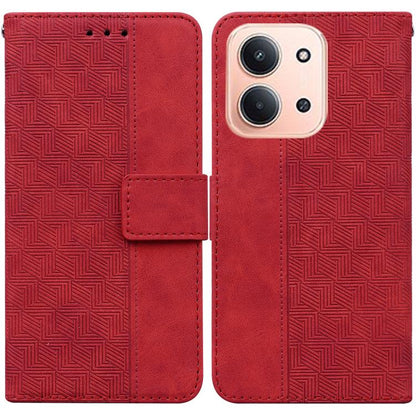 Geometric Embossed Leather Phone Case, For Redmi Note 15 4G / 5G Global 164mm / Poco M8 5G, For Redmi Note 15 Pro 4G Global 163.2mm, For Redmi Note 15 Pro 5G Global 163.6mm, For Redmi 15C 5G / 4G EU 173mm / Poco C85 5G