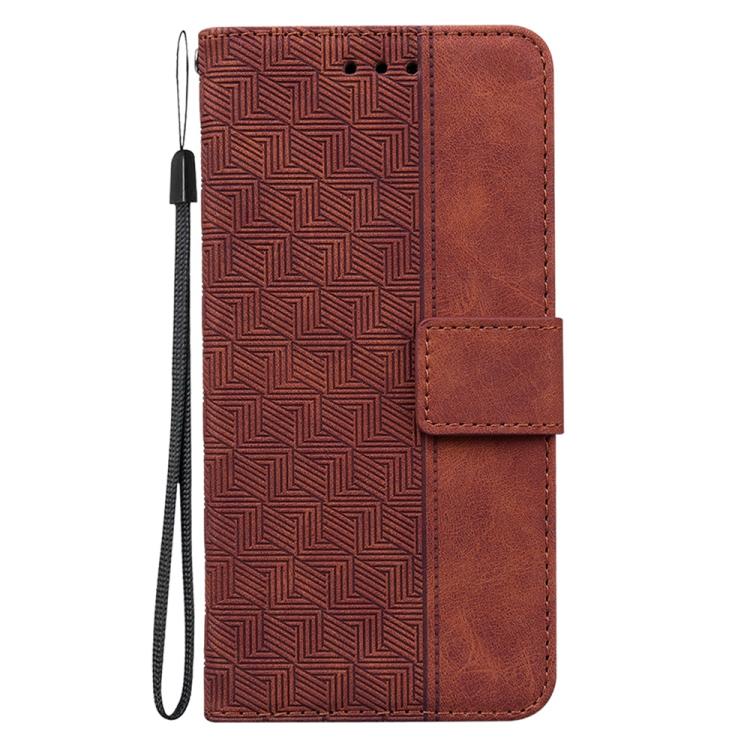 Geometric Embossed Leather Phone Case, For Redmi 15 5G Global / 15 4G SEA 169.5mm, For Redmi 15 5G / 4G EU 171mm, For Redmi A5 4G 173.3mm, For Redmi A5 4G 171.7mm