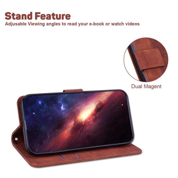Geometric Embossed Leather Phone Case, For Redmi 15 5G Global / 15 4G SEA 169.5mm, For Redmi 15 5G / 4G EU 171mm, For Redmi A5 4G 173.3mm, For Redmi A5 4G 171.7mm