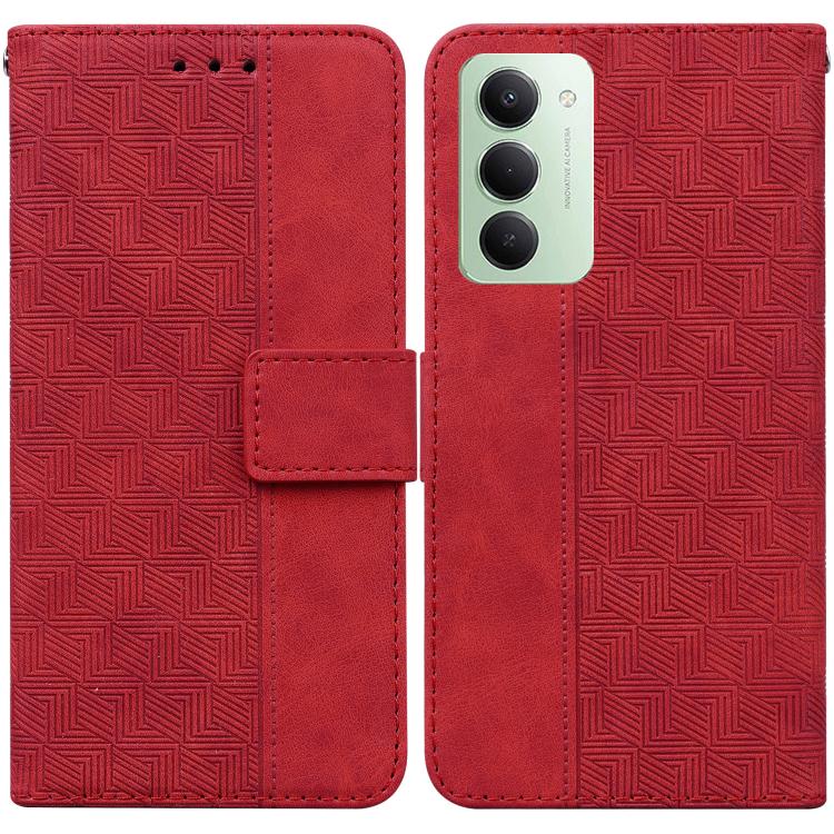 Geometric Embossed Leather Phone Case, For Redmi 15 5G Global / 15 4G SEA 169.5mm, For Redmi 15 5G / 4G EU 171mm, For Redmi A5 4G 173.3mm, For Redmi A5 4G 171.7mm