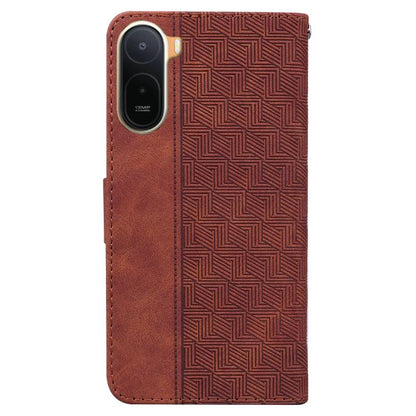 Geometric Embossed Leather Phone Case, For Redmi A7 Pro 4G / 5G 171mm / Poco C85x 5G, For Redmi Turbo 5 Max 5G / Poco X8 Pro Max 5G, For Redmi Turbo 5 5G / Poco X8 Pro 5G, For Redmi Note 15 Pro+ 5G 163.3mm / Poco M8 Pro 5G