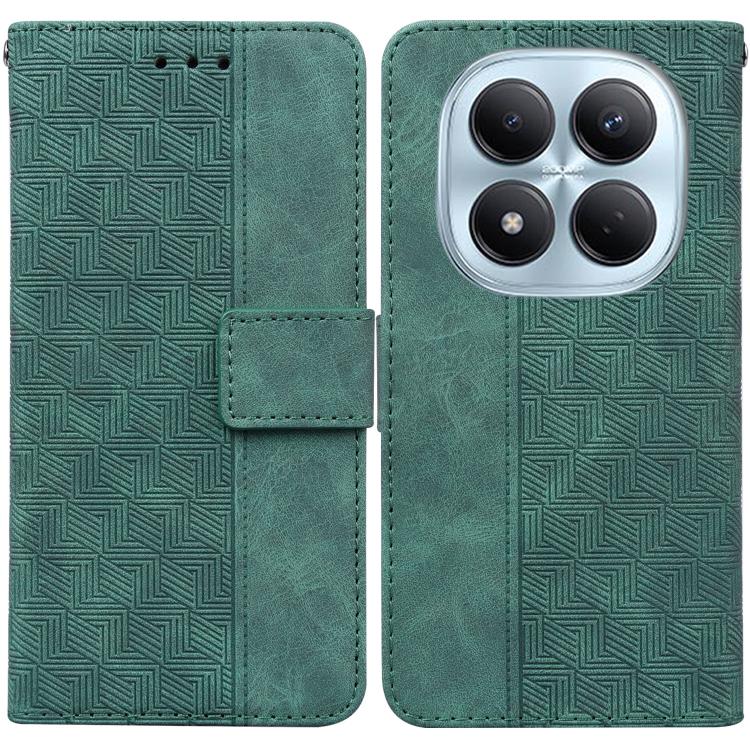 Geometric Embossed Leather Phone Case, For Redmi Note 15 4G / 5G Global 164mm / Poco M8 5G, For Redmi Note 15 Pro 4G Global 163.2mm, For Redmi Note 15 Pro 5G Global 163.6mm, For Redmi 15C 5G / 4G EU 173mm / Poco C85 5G