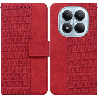 Geometric Embossed Leather Phone Case, For Redmi Note 15 4G / 5G Global 164mm / Poco M8 5G, For Redmi Note 15 Pro 4G Global 163.2mm, For Redmi Note 15 Pro 5G Global 163.6mm, For Redmi 15C 5G / 4G EU 173mm / Poco C85 5G