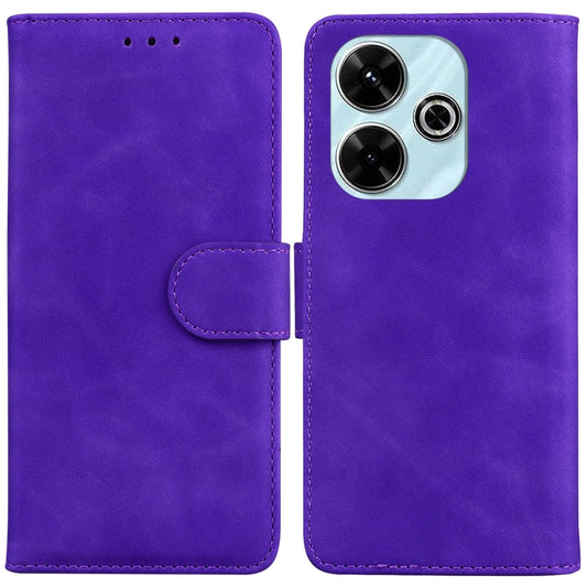 Skin Feel Pure Color Flip Leather Phone Case