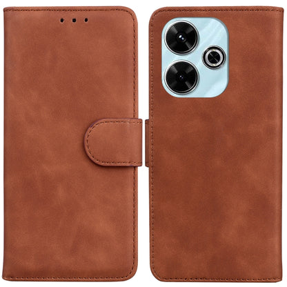 Skin Feel Pure Color Flip Leather Phone Case