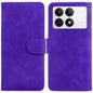 Skin Feel Pure Color Flip Leather Phone Case