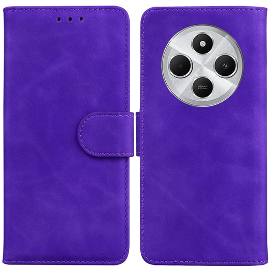 Skin Feel Pure Color Flip Leather Phone Case, For Redmi 14C 4G, For Redmi 13 4G