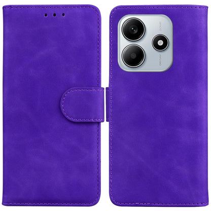 Skin Feel Pure Color Flip Leather Phone Case