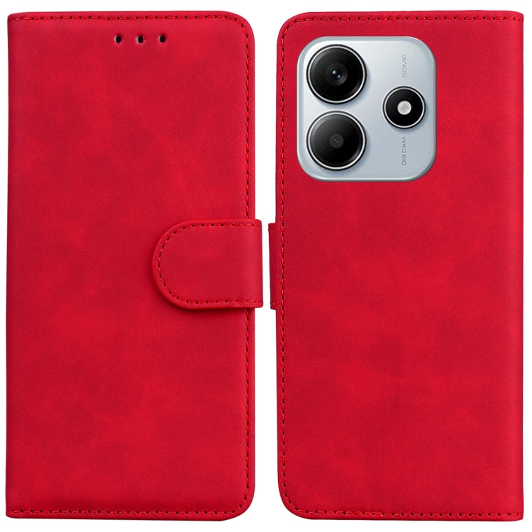 Skin Feel Pure Color Flip Leather Phone Case, For Redmi Turbo 4 / Xiaomi Poco X7 Pro, For Redmi Note 14 4G 163.25mm, For Redmi Note 14 5G, For Redmi Note 14 Pro / Note 14 Pro+ 5G