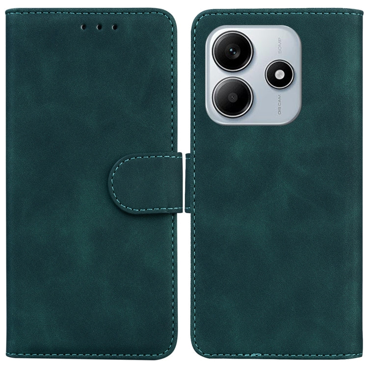 Skin Feel Pure Color Flip Leather Phone Case, For Redmi Turbo 4 / Xiaomi Poco X7 Pro, For Redmi Note 14 4G 163.25mm, For Redmi Note 14 5G, For Redmi Note 14 Pro / Note 14 Pro+ 5G