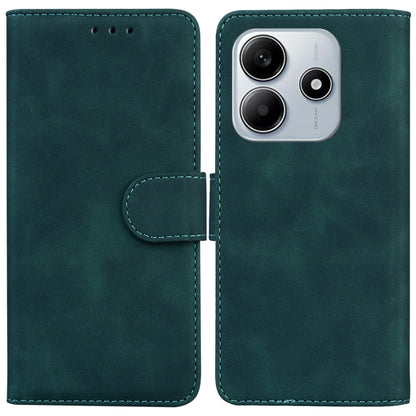 Skin Feel Pure Color Flip Leather Phone Case, For Redmi Turbo 4 / Xiaomi Poco X7 Pro, For Redmi Note 14 4G 163.25mm, For Redmi Note 14 5G, For Redmi Note 14 Pro / Note 14 Pro+ 5G