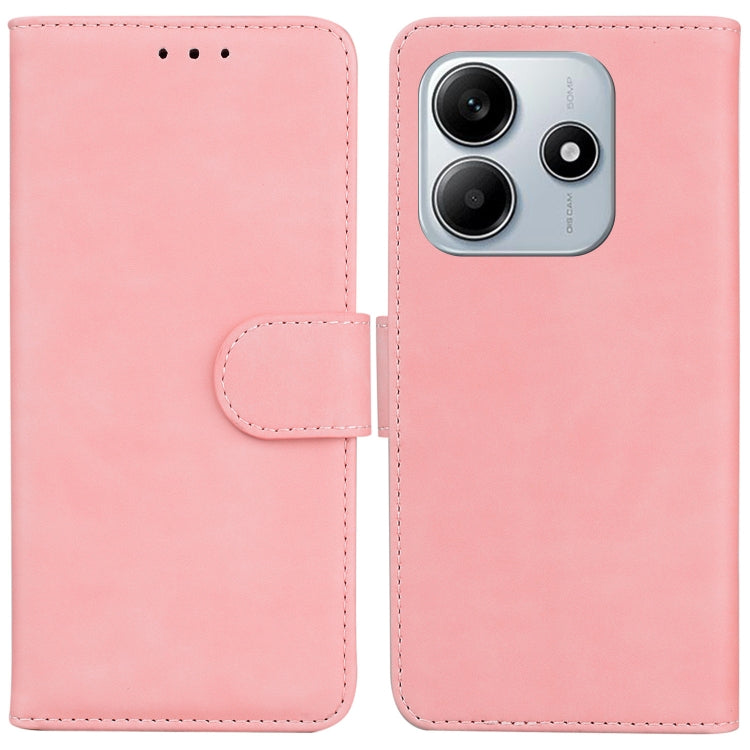 Skin Feel Pure Color Flip Leather Phone Case, For Redmi Turbo 4 / Xiaomi Poco X7 Pro, For Redmi Note 14 4G 163.25mm, For Redmi Note 14 5G, For Redmi Note 14 Pro / Note 14 Pro+ 5G