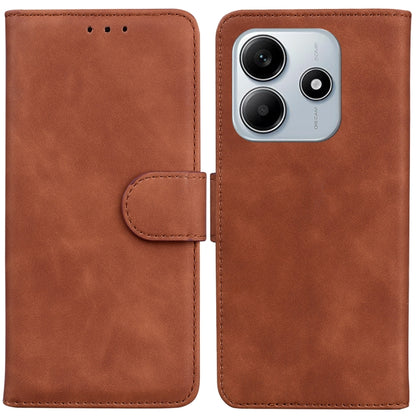 Skin Feel Pure Color Flip Leather Phone Case, For Redmi Turbo 4 / Xiaomi Poco X7 Pro, For Redmi Note 14 4G 163.25mm, For Redmi Note 14 5G, For Redmi Note 14 Pro / Note 14 Pro+ 5G