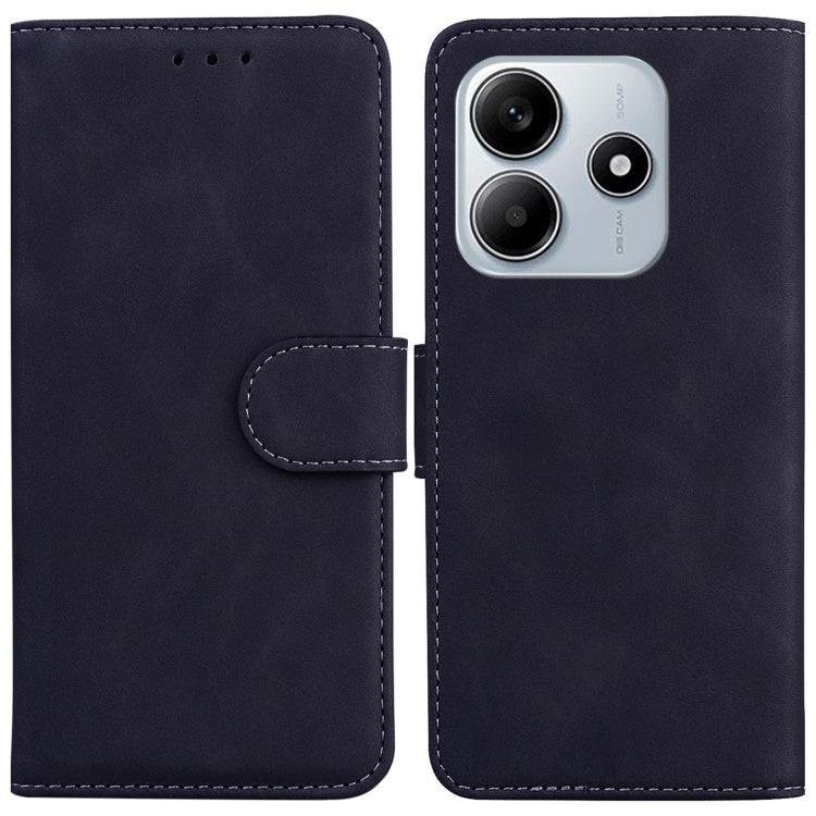 Skin Feel Pure Color Flip Leather Phone Case, For Redmi Turbo 4 / Xiaomi Poco X7 Pro, For Redmi Note 14 4G 163.25mm, For Redmi Note 14 5G, For Redmi Note 14 Pro / Note 14 Pro+ 5G