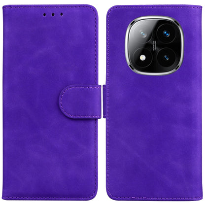 Skin Feel Pure Color Flip Leather Phone Case, For Redmi Turbo 4 / Xiaomi Poco X7 Pro, For Redmi Note 14 4G 163.25mm, For Redmi Note 14 5G, For Redmi Note 14 Pro / Note 14 Pro+ 5G