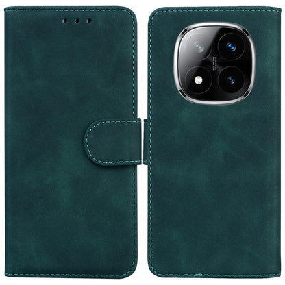 Skin Feel Pure Color Flip Leather Phone Case, For Redmi Turbo 4 / Xiaomi Poco X7 Pro, For Redmi Note 14 4G 163.25mm, For Redmi Note 14 5G, For Redmi Note 14 Pro / Note 14 Pro+ 5G