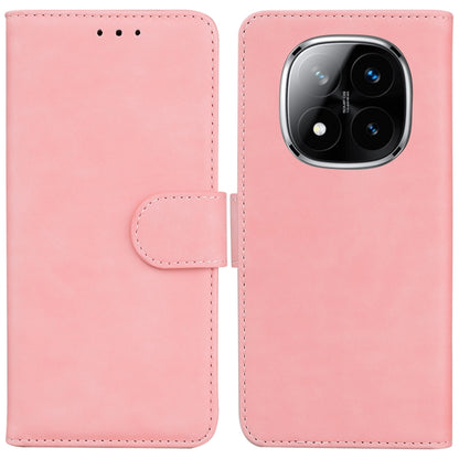 Skin Feel Pure Color Flip Leather Phone Case, For Redmi Turbo 4 / Xiaomi Poco X7 Pro, For Redmi Note 14 4G 163.25mm, For Redmi Note 14 5G, For Redmi Note 14 Pro / Note 14 Pro+ 5G