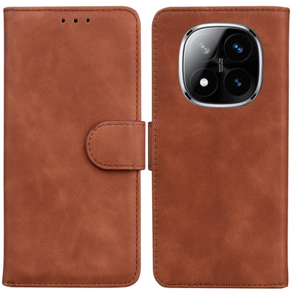 Skin Feel Pure Color Flip Leather Phone Case, For Redmi Turbo 4 / Xiaomi Poco X7 Pro, For Redmi Note 14 4G 163.25mm, For Redmi Note 14 5G, For Redmi Note 14 Pro / Note 14 Pro+ 5G