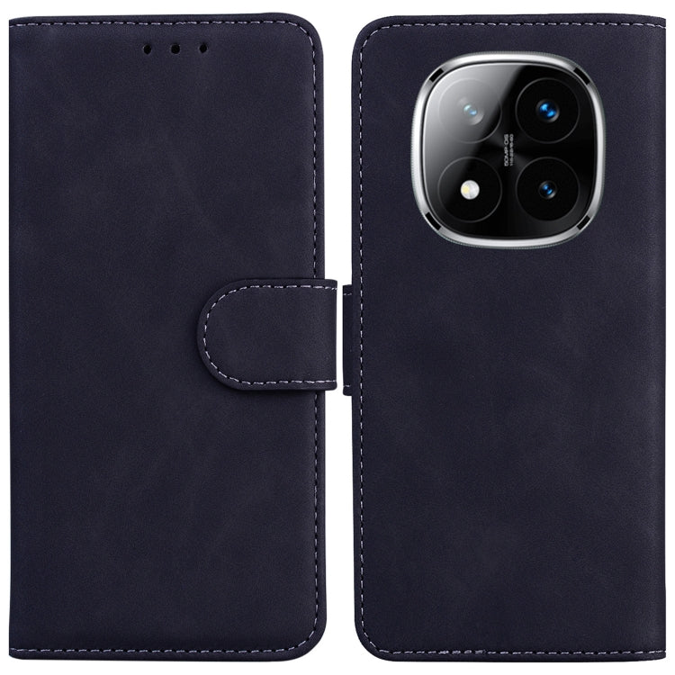 Skin Feel Pure Color Flip Leather Phone Case, For Redmi Turbo 4 / Xiaomi Poco X7 Pro, For Redmi Note 14 4G 163.25mm, For Redmi Note 14 5G, For Redmi Note 14 Pro / Note 14 Pro+ 5G