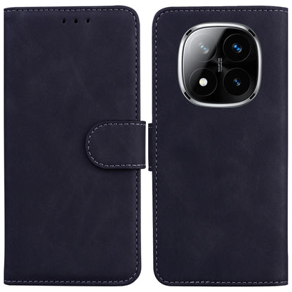 Skin Feel Pure Color Flip Leather Phone Case, For Redmi Turbo 4 / Xiaomi Poco X7 Pro, For Redmi Note 14 4G 163.25mm, For Redmi Note 14 5G, For Redmi Note 14 Pro / Note 14 Pro+ 5G