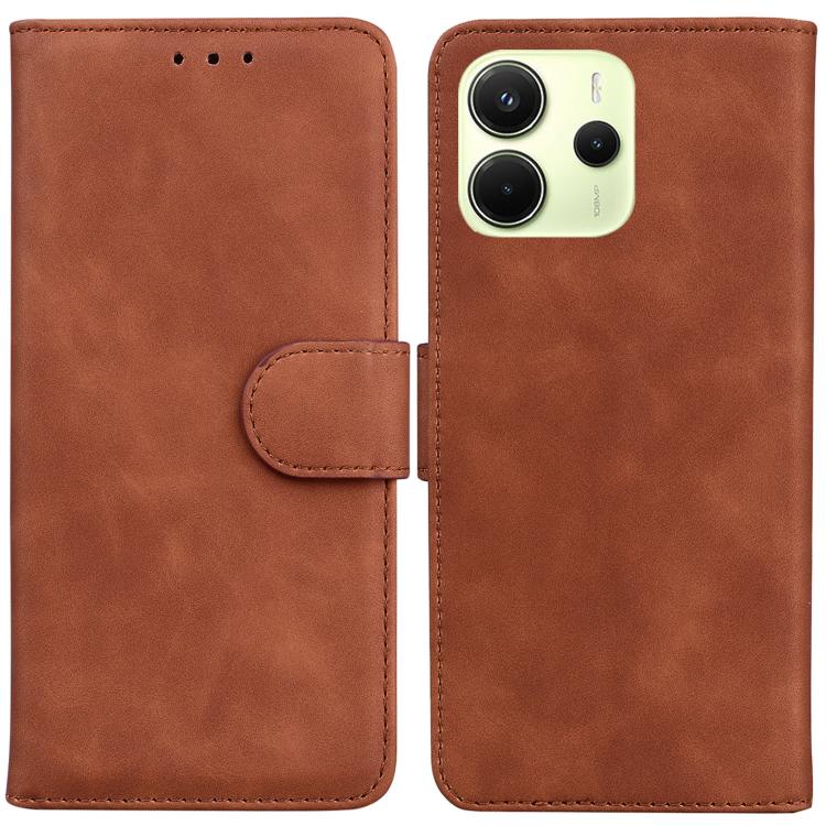 Skin Feel Pure Color Flip Leather Phone Case