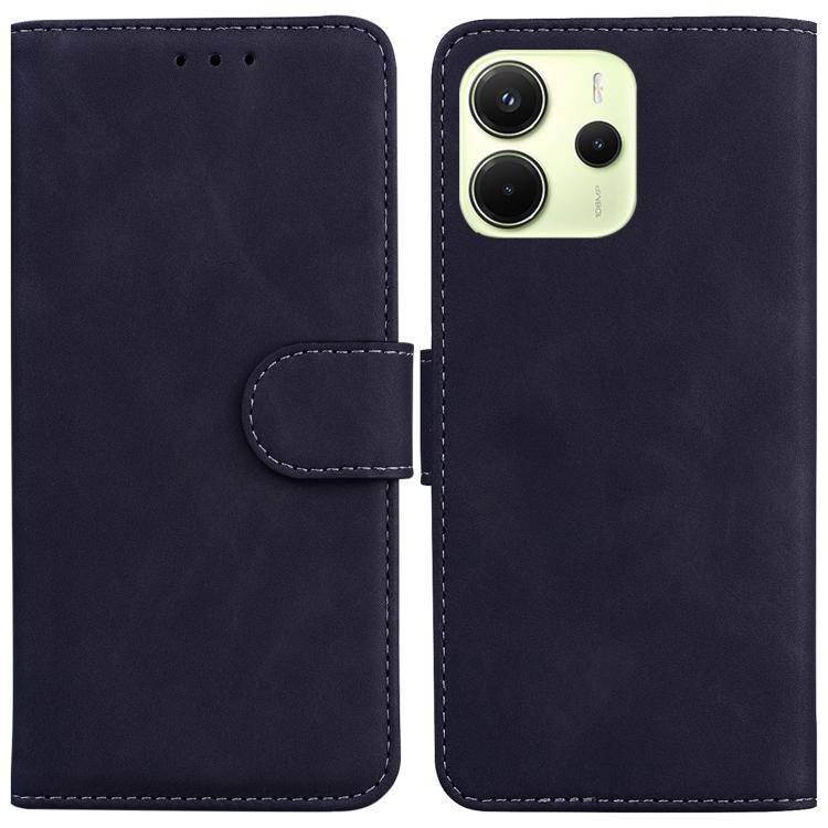 Skin Feel Pure Color Flip Leather Phone Case
