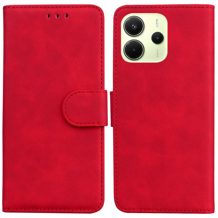 Skin Feel Pure Color Flip Leather Phone Case