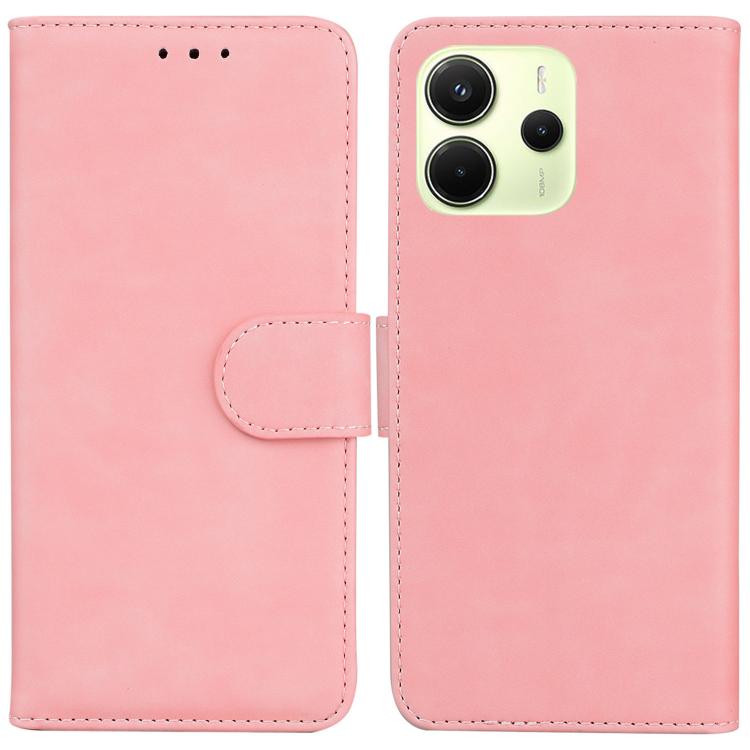 Skin Feel Pure Color Flip Leather Phone Case