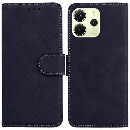 Skin Feel Pure Color Flip Leather Phone Case
