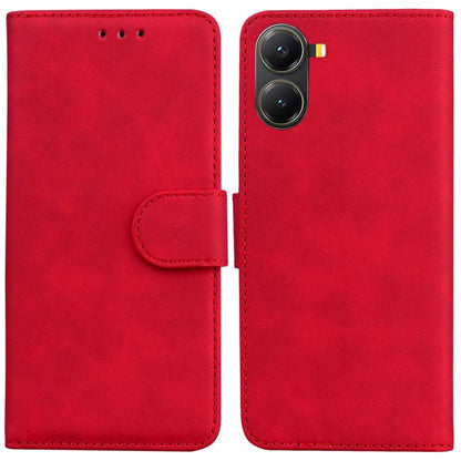 Skin Feel Pure Color Flip Leather Phone Case