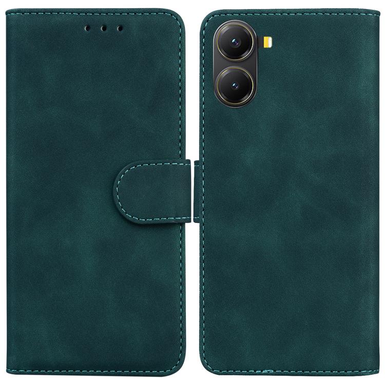 Skin Feel Pure Color Flip Leather Phone Case