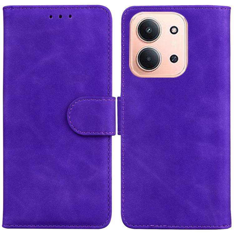 Skin Feel Pure Color Flip Leather Phone Case