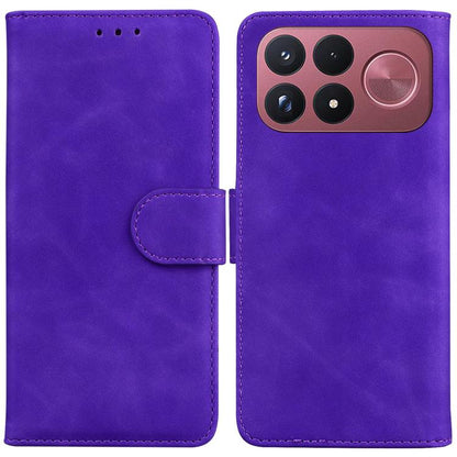 Skin Feel Pure Color Flip Leather Phone Case, For Redmi Note 17 5G Global 169.7mmmm, For Redmi Note 17 Pro Max / Note 17 Pro+ 5G 163.4mm, For Redmi K100 Pro Max 5G / Poco F9 Ultra 5G, For Redmi 17 4G / 5G Global 170mm