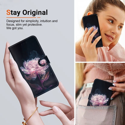 Crystal Texture Colored Drawing Leather Phone Case