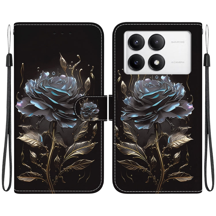 Crystal Texture Colored Drawing Leather Phone Case