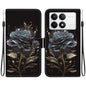 Crystal Texture Colored Drawing Leather Phone Case