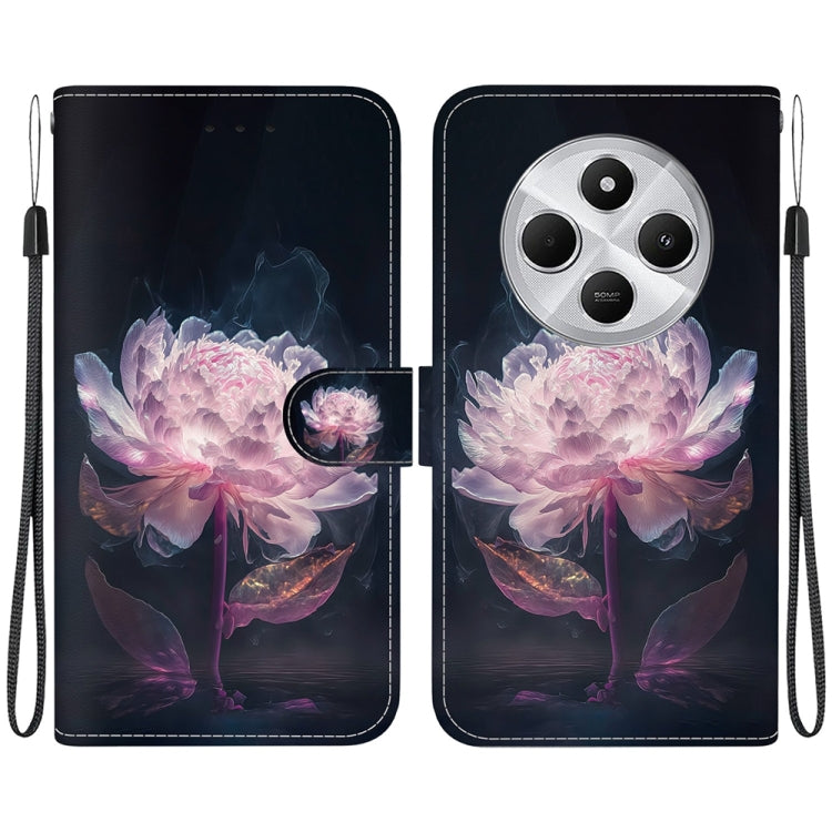 Crystal Texture Colored Drawing Leather Phone Case