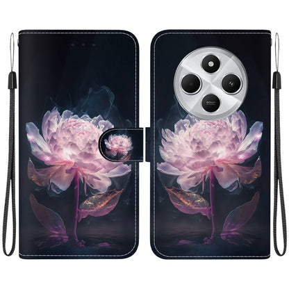 Crystal Texture Colored Drawing Leather Phone Case