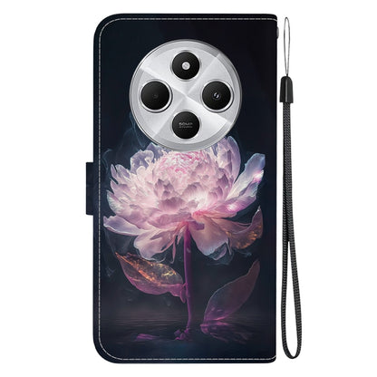 Crystal Texture Colored Drawing Leather Phone Case