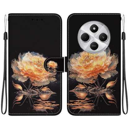 Crystal Texture Colored Drawing Leather Phone Case