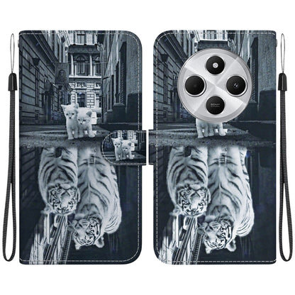 Crystal Texture Colored Drawing Leather Phone Case